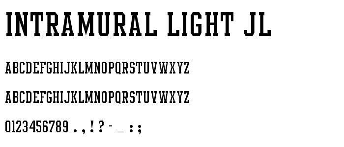 Intramural Light JL font